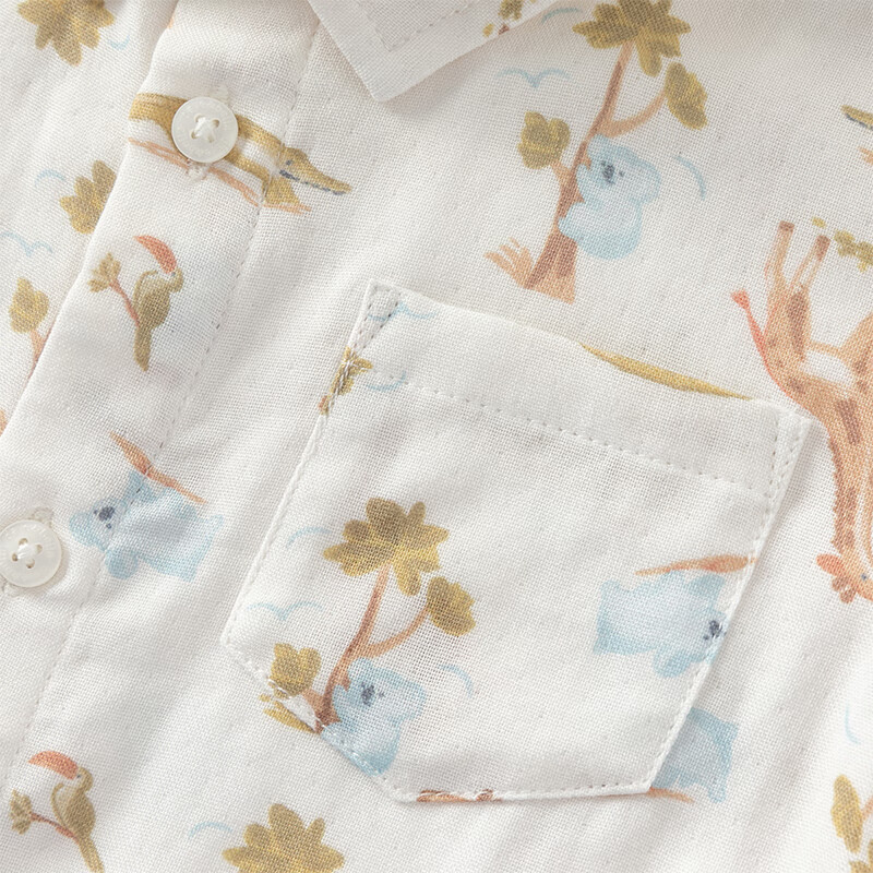 DAVE & BELLA Kids Printed Gauze Shirt