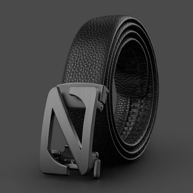 COW Top-Grain Leather Belt with Automatic Buckle