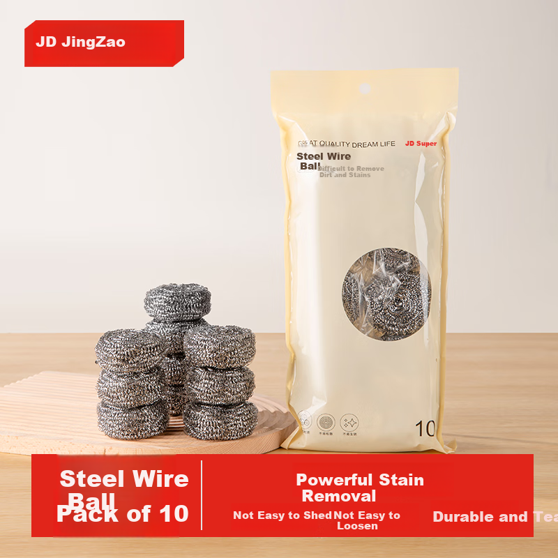 JD Original Steel Wool Scrubber - 10 Pieces