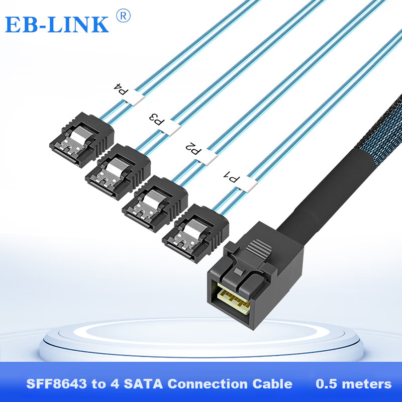 EB-LINK SAS to 4 SATA RAID Cable