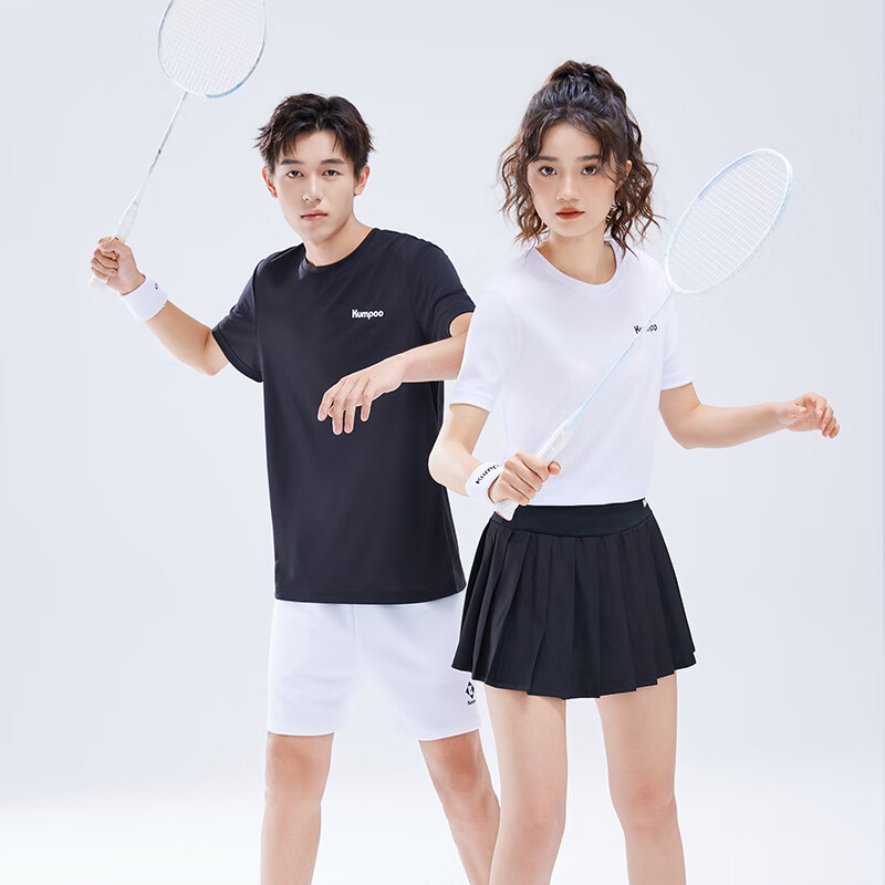 KUMPOO Quick-Dry Badminton T-Shirt Black