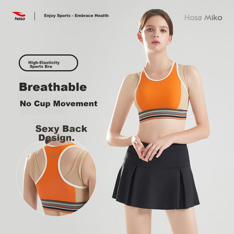 Hosa Seamless Sports Bra for Women - Wireless Push-Up Bra