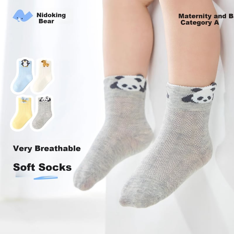 Niduoxiong Cute Kids Summer Cotton Socks