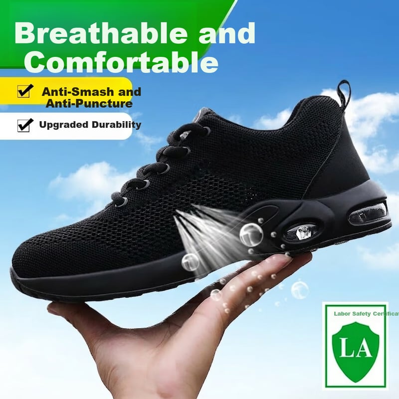 Jingtu Men's Breathable Steel Toe Safety Shoes