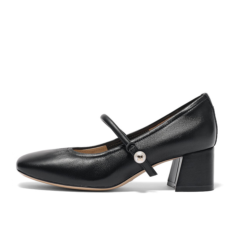 SENDA Mary Jane Women's Chunky Heel Pumps