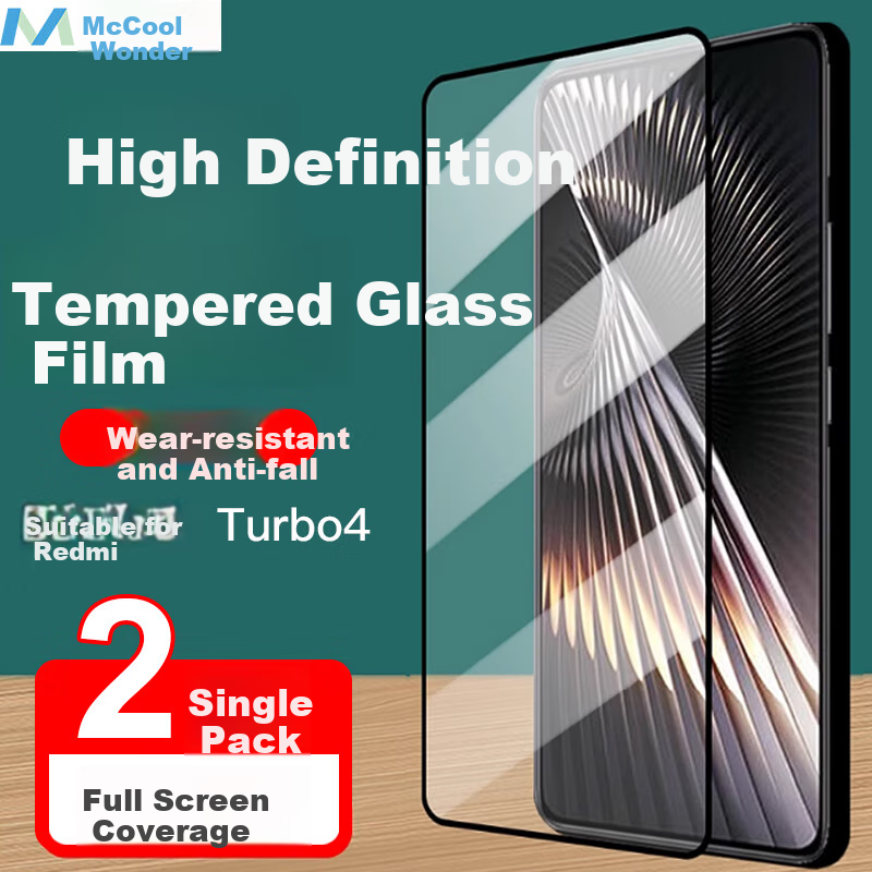 MAIKUQI Tempered Glass Screen Protector for Redmi Turbo 4 - Full HD Clear Anti-Fingerprint