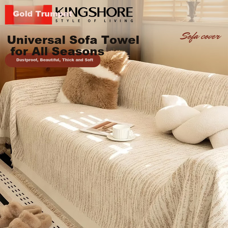KING SHORE Chenille Sofa Cover - Scratch Resistant Throw Blanket