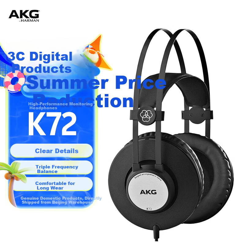 AKG K72 Closed-Back Monitoring Headphones