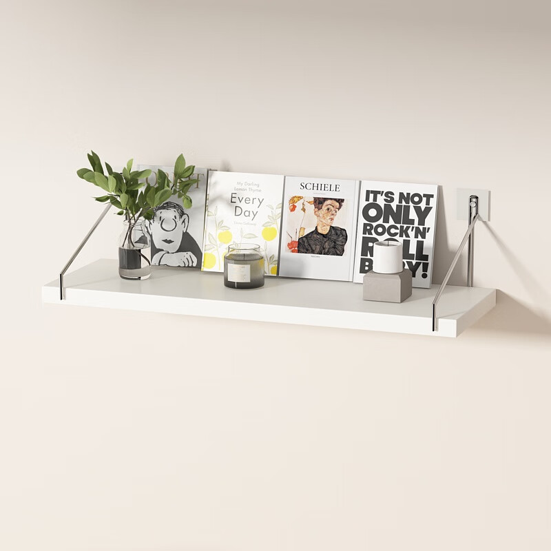 Anerya Wall-Mounted Wooden Shelf, No Drilling