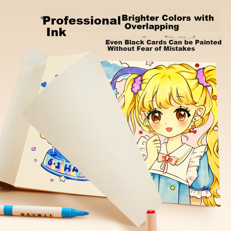 Touch Mark Acrylic Markers - 48 Dual-Tip Colors