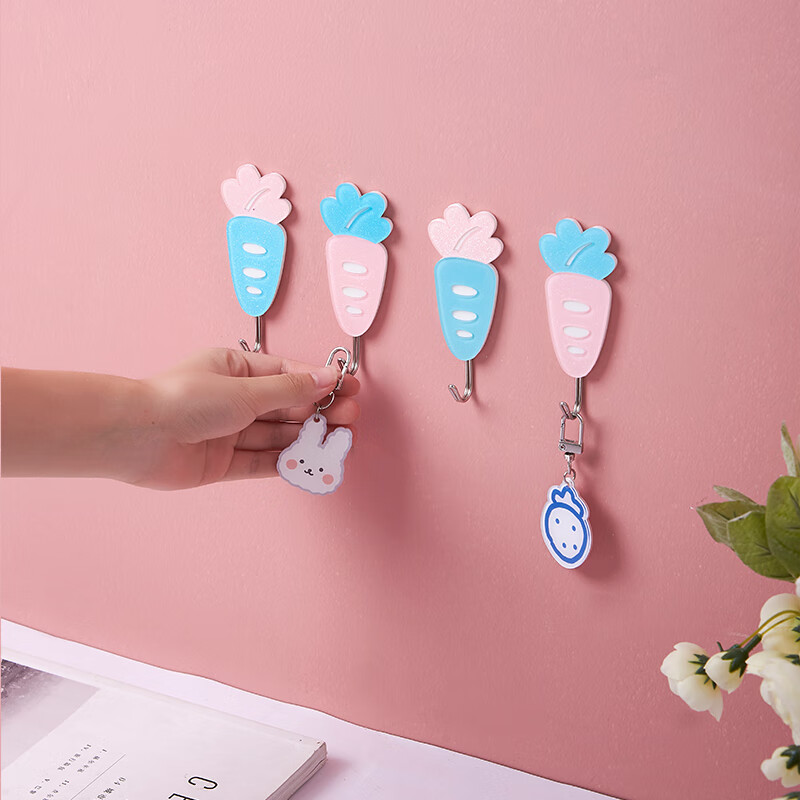CHAHUA Strong Adhesive Hooks - Shimmering Radish