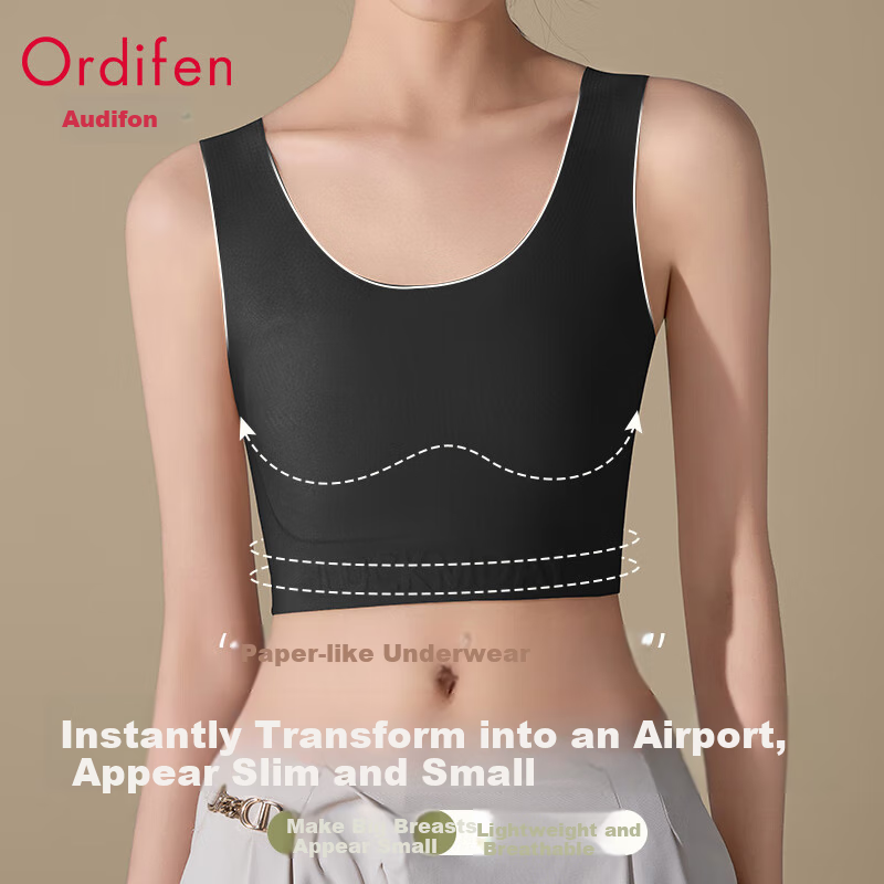 Ordifen Large Bust Minimizing Paper Thin Bra