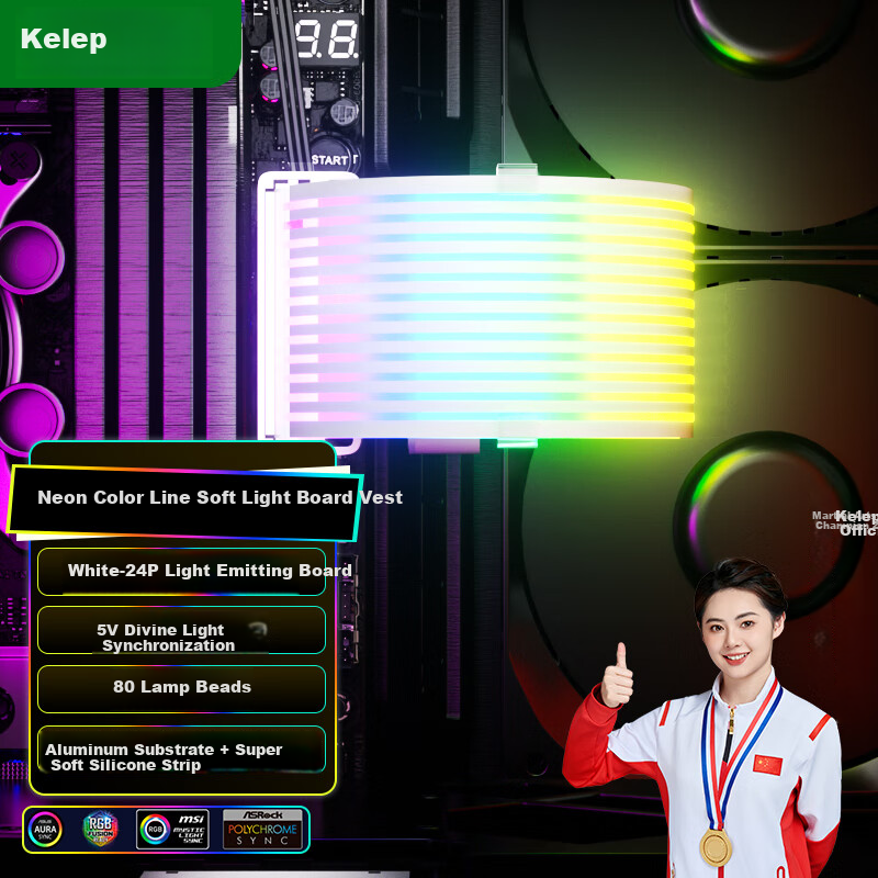 KELEPU RGB LED Strip Light Panel for Motherboard