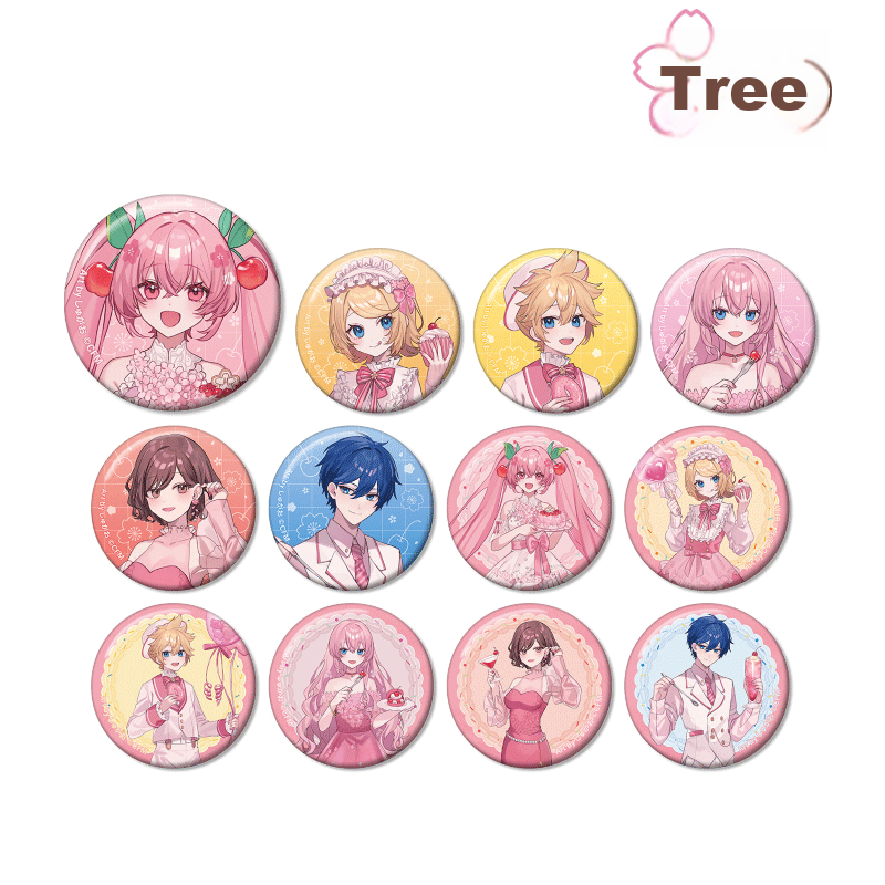 Y LINE Sakura Cherry Blossom Party Badge