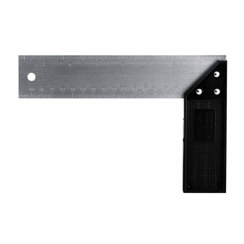 STANLEY Plastic Handle Stainless Steel Right Angle Ruler