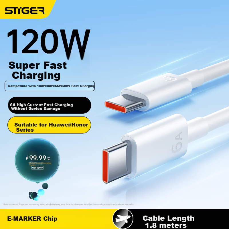 Stiger Ultra-Fast Type-C Dual-Head Cable 100W