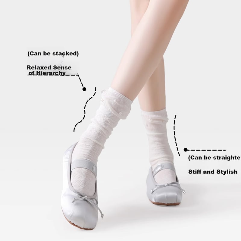 JKN Butterfly & Hexagram Slouch Socks