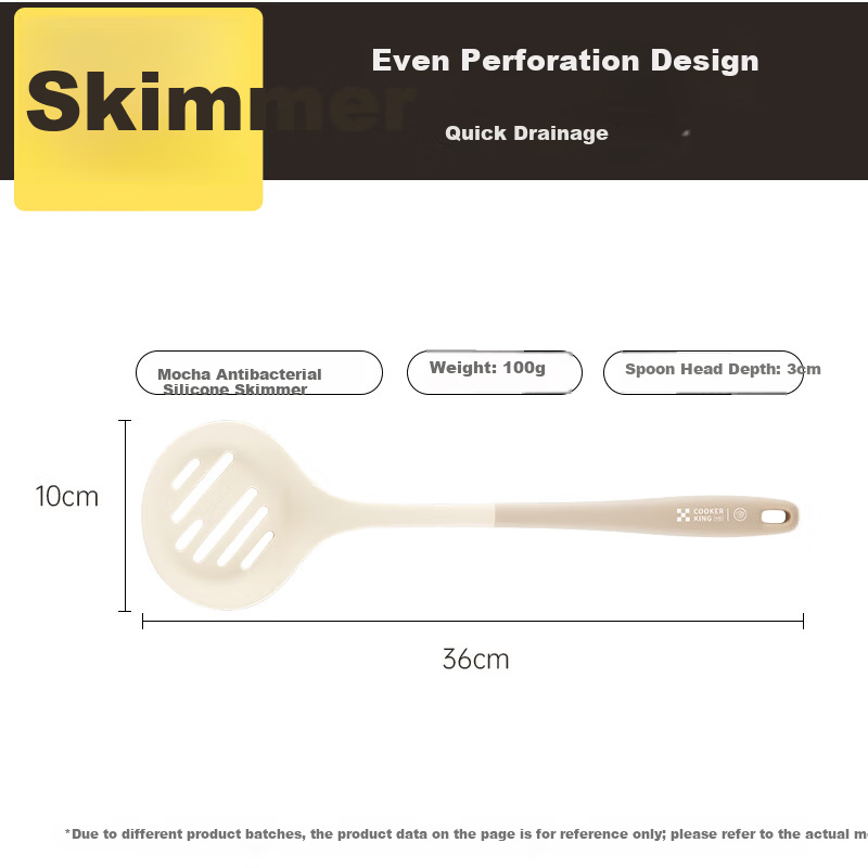 COOKER KING Antibacterial Silicone Soup Ladle