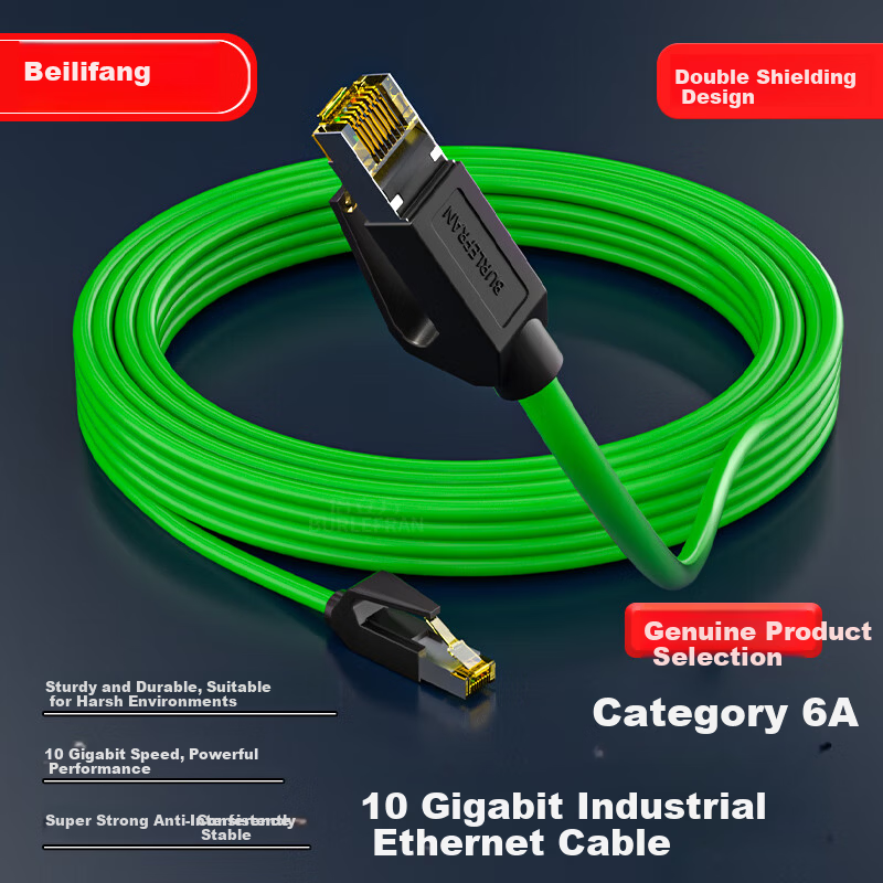BURLEFRAN Cat6A 10Gbps Industrial Patch Cable