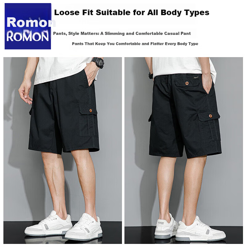 Romon Casual Cotton Shorts for Men