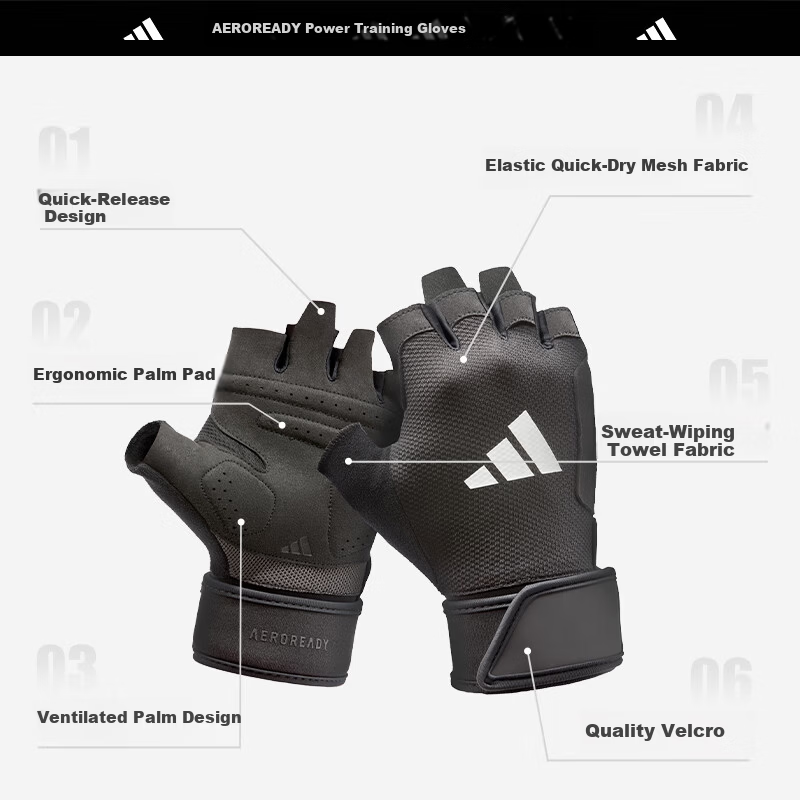 Adidas Workout Gloves - Anti-slip Training & Weightlifting Grip