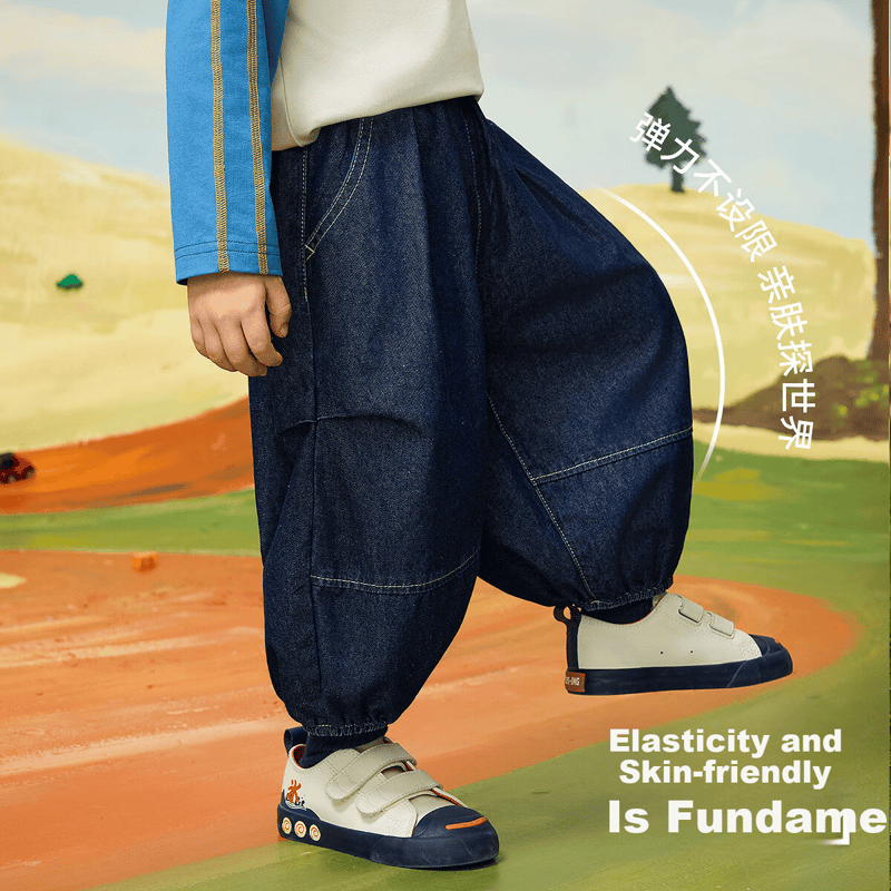 ASK JUNIOR Kids Washable Blue Jeans - Autumn Toddler Running Style