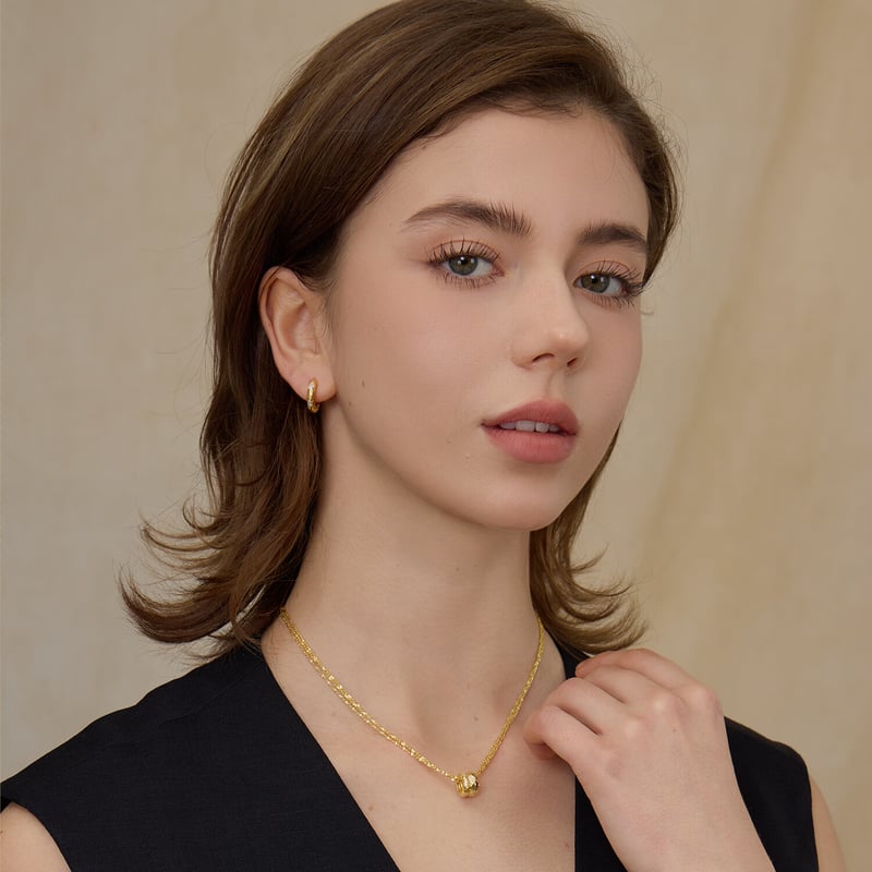Arsis Snake Pattern Small Hoop Earrings for Women