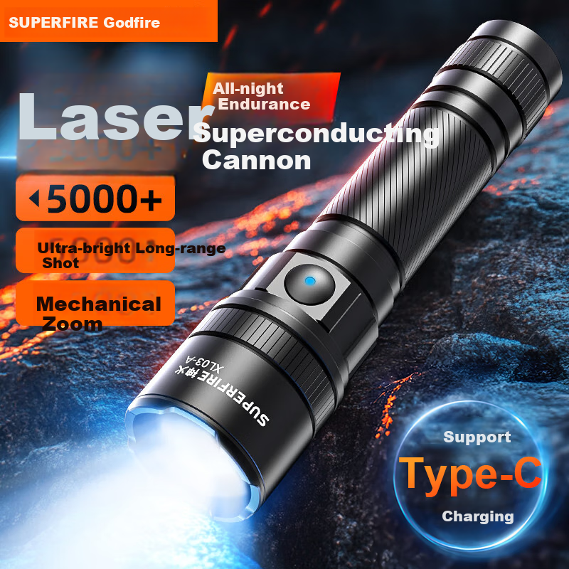 SupFire High Brightness Zoomable Laser Flashlight