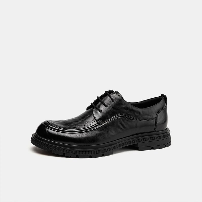 Aokang Men's 2025 Autumn Business Casual Wrinkled Leather Shoes