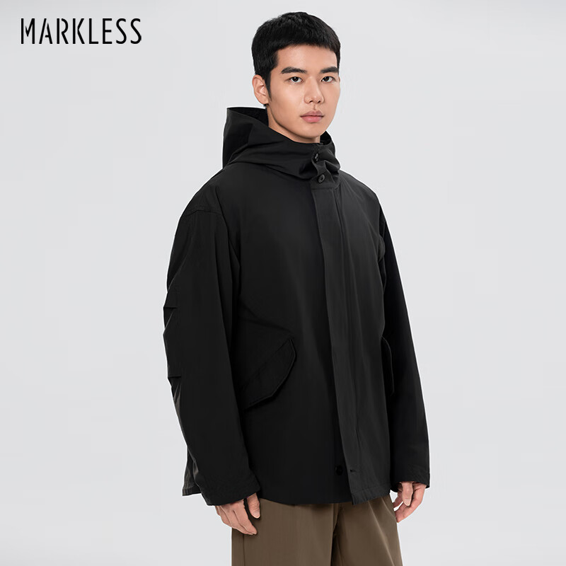 MARKLESS Windproof Hooded Jacket for Men