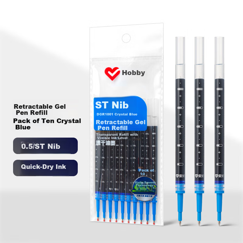 AIHAO Retractable Gel Pen Refills - Crystal Blue 0.5mm