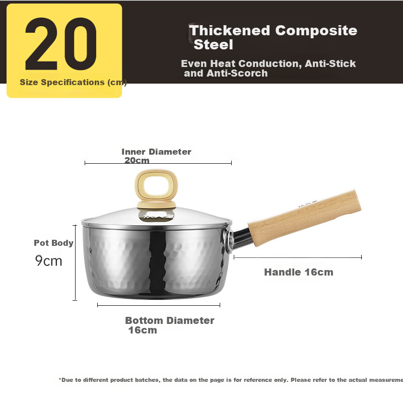 COOKER KING Milk Pot 304 Stainless Steel Soup Pot