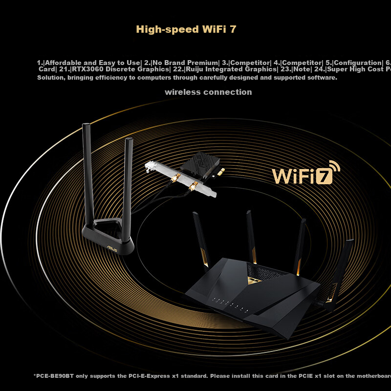 ASUS Dual-Band WiFi 7 Wireless Network Card