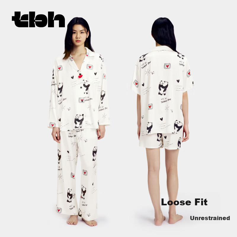 Tbh Panda Pong Pong Starlight Satin Long Homewear Set