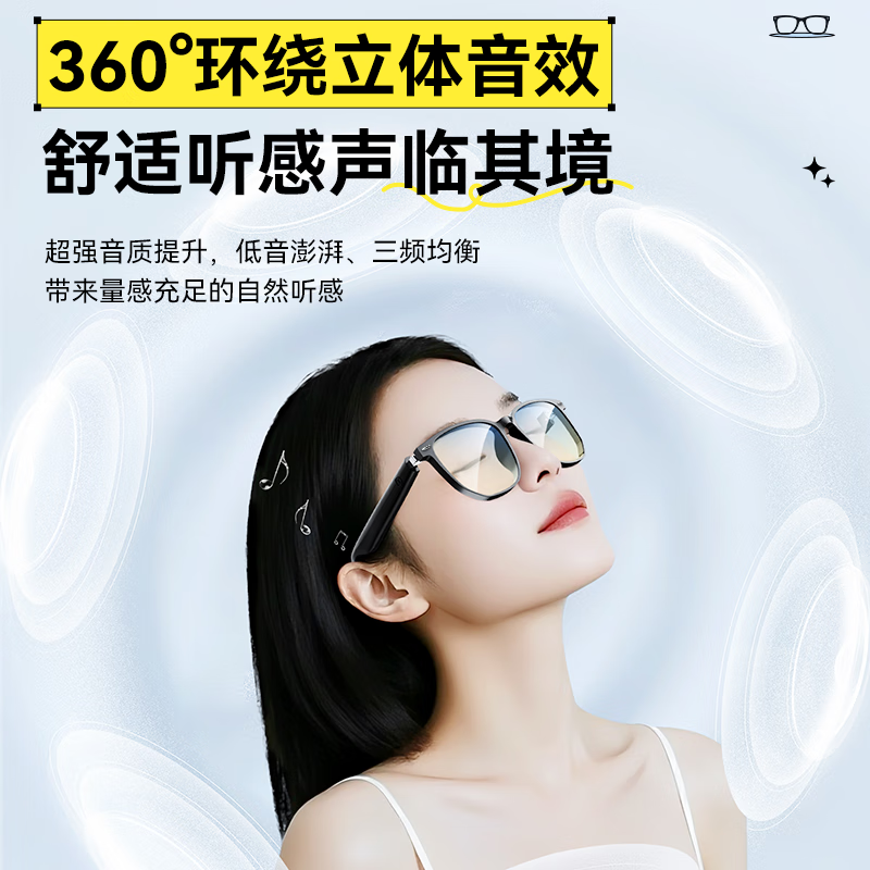 WITGOER Smart Glasses Bluetooth AI Headphones