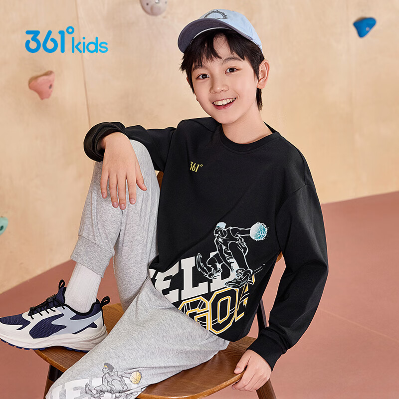 361° Kids' Basketball Print Loose Sweatshirt