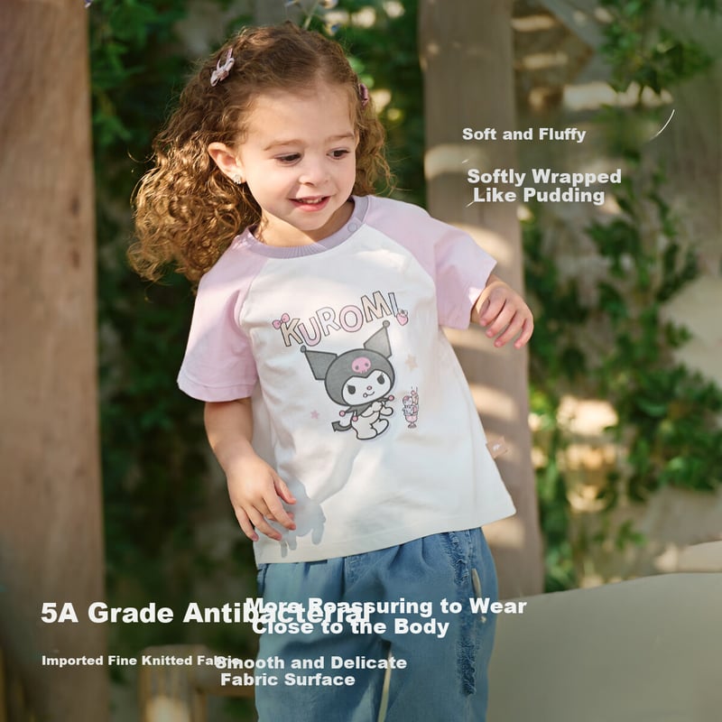 DAVE & BELLA Kuromi Summer T-Shirt for Girls
