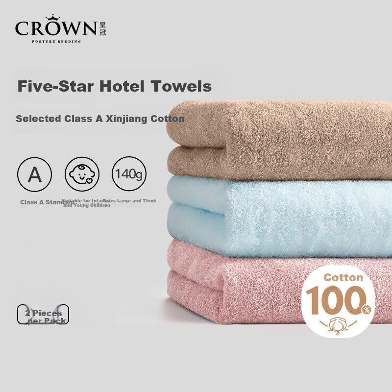 CROWN Cotton Towel - Thickened Quick-Dry for All Ages