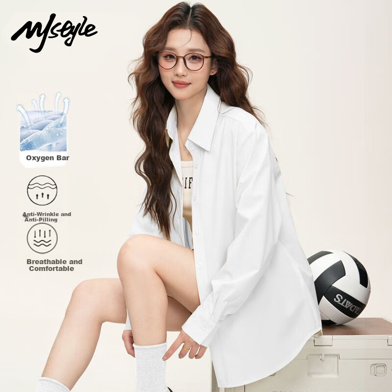 MJ STYLE Ice Silk Long Sleeve Shirt