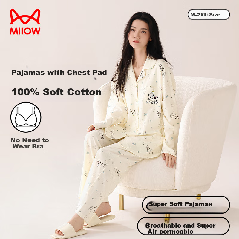 MiiOW Women's Cute Star Dog Pajamas