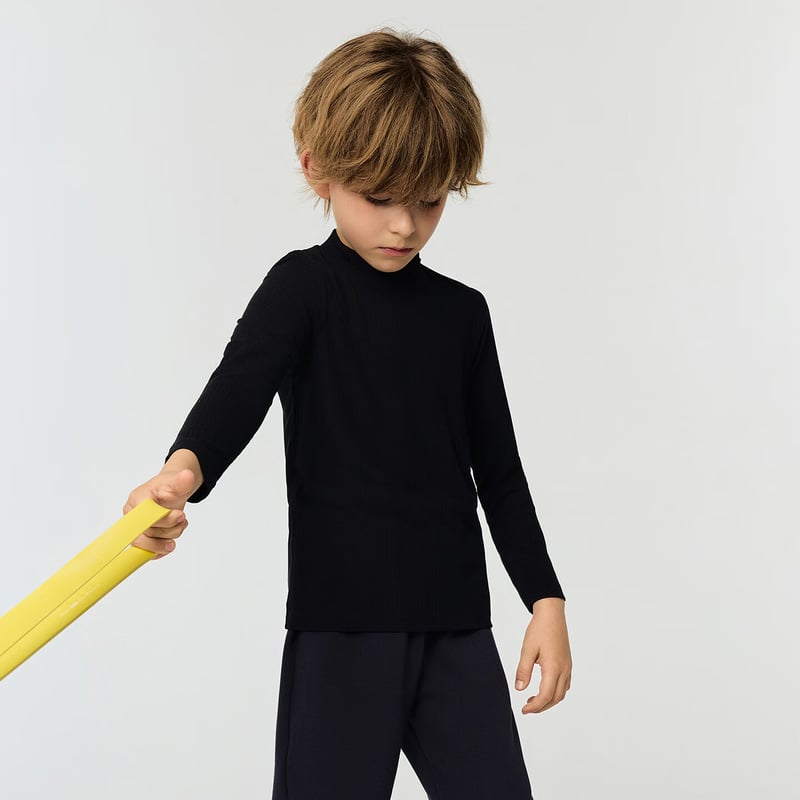 AIMER KIDS Light Warm Mock Neck Thermal Top