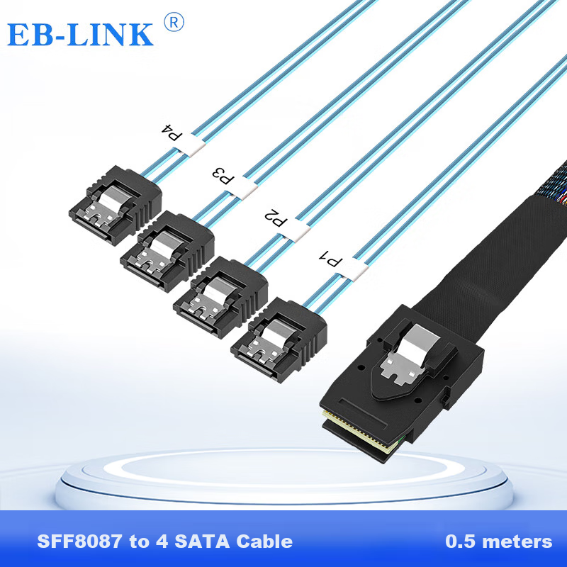 EB-LINK 8087 to 4 SATA RAID Cable