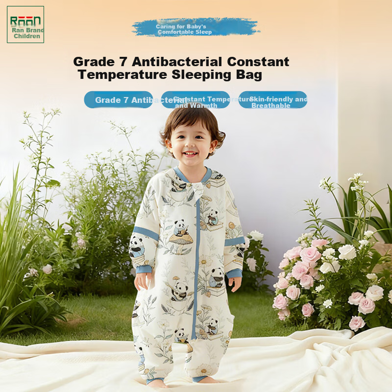 Ran Brand Quilted Thermal Sleeping Bag for Infant Toddler
