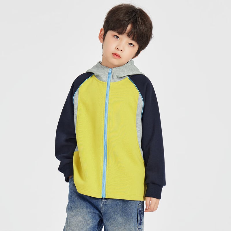 Duoduo Boys' Colorblock Hooded Jacket