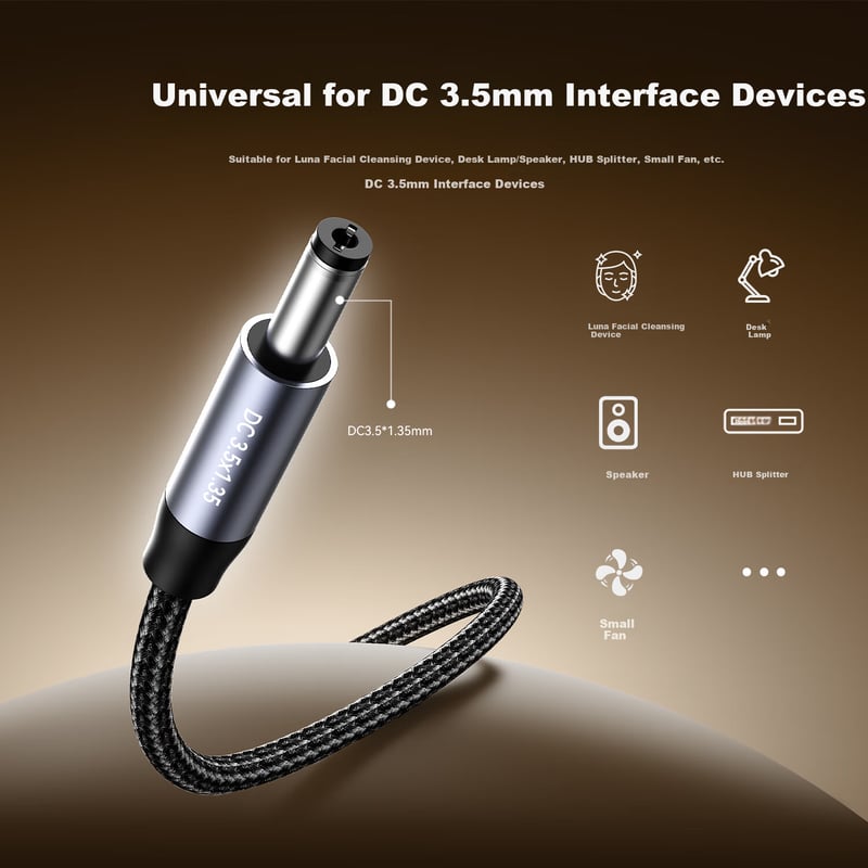 BIAZE Braided USB to DC Power Cable