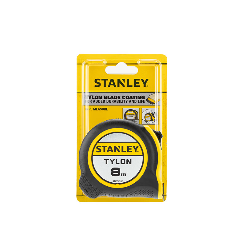 STANLEY Black Silver Series 8m Steel Tape Measure