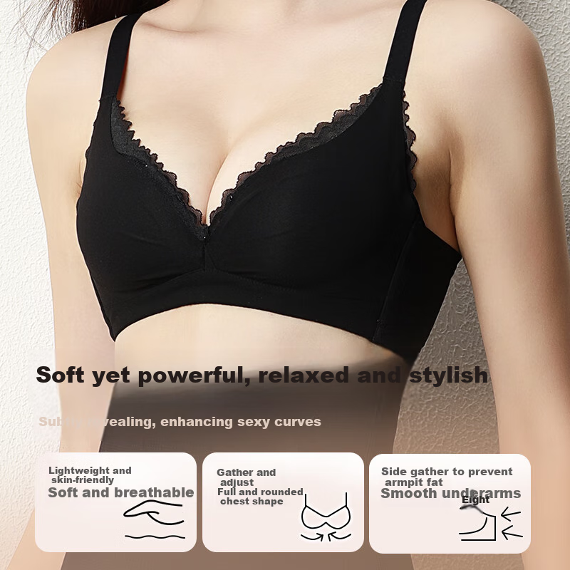 Sijie Mulberry Silk Wireless Push-Up Bra
