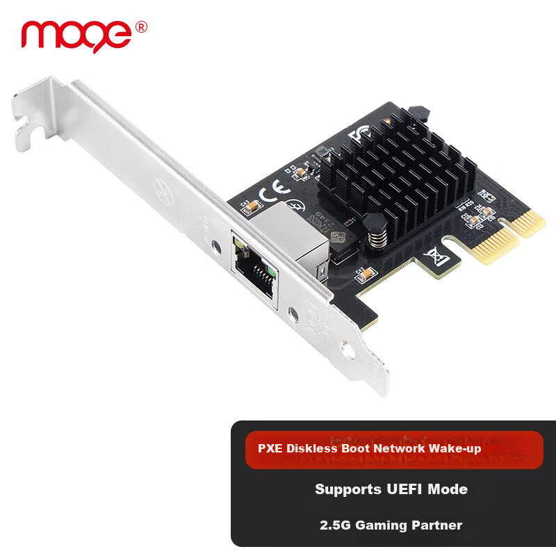MOGE 2.5G PCIe Network Card UEFI Gaming