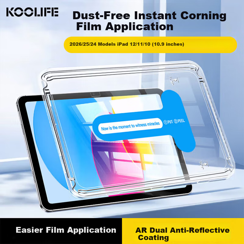 KOOLIFE iPad 12/11/10 Tempered Glass Protector