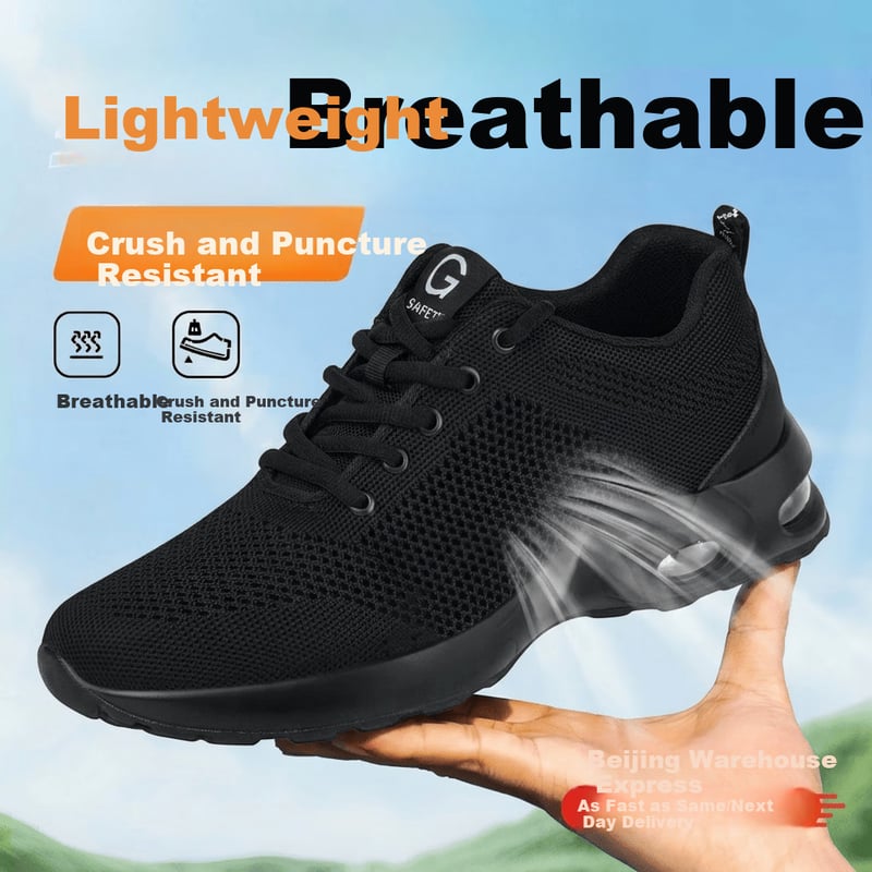 Jingtu Men's Breathable Steel Toe Safety Shoes